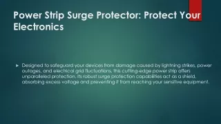 Power Strip Surge Protector: Protect Your Home Electronics from Damage
