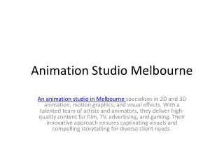 animation studio melbourne