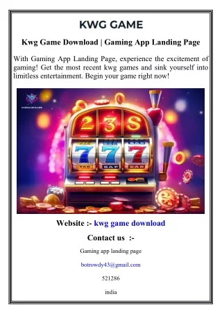 kwg game download gaming app landing page