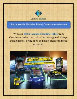 with our retroarcade machine table from creative