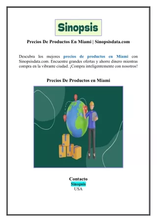 Precios De Productos En Miami | Sinopsisdata.com