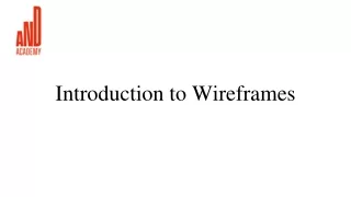 Introduction to Wireframes