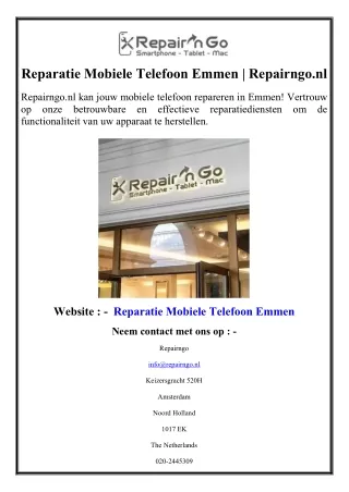 Reparatie Mobiele Telefoon Emmen  Repairngo.nl