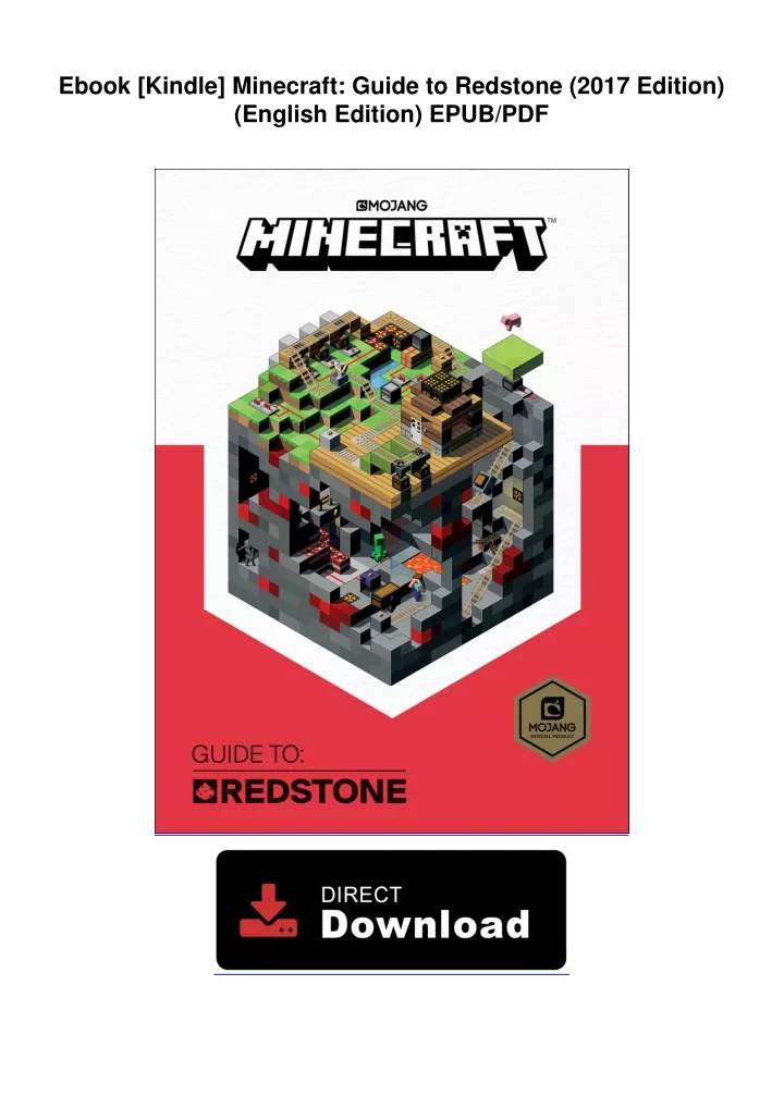 PPT - Ebook [Kindle] Minecraft: Guide to Redstone (2017 Edition ...