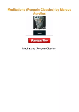 Meditations (Penguin Classics) by Marcus Aurelius