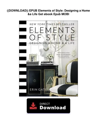 ((DOWNLOAD)) EPUB  Elements of Style: Designing a Home & a Life Get ebook Epub