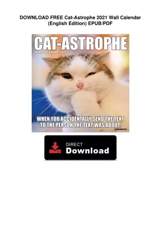 DOWNLOAD FREE  Cat-Astrophe 2021 Wall Calendar (English Edition) EPUB/PDF