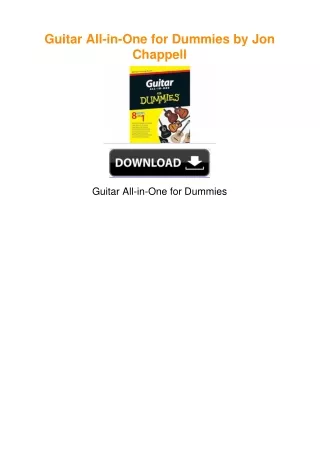Guitar All-in-One for Dummies by Jon Chappell
