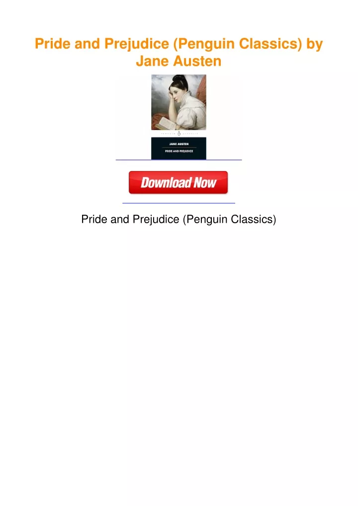 PPT - Pride and Prejudice (Penguin Classics) by Jane Austen PowerPoint ...