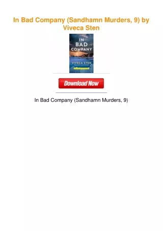 In Bad Company (Sandhamn Murders, 9) by Viveca Sten