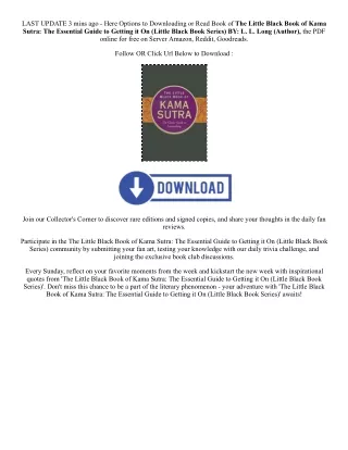 [Pdf/ePub] The Little Black Book of Kama Sutra: The Essential Guide to Getting i