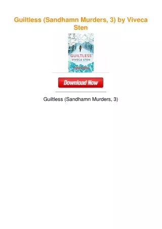 Guiltless (Sandhamn Murders, 3) by Viveca Sten