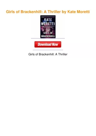 Girls of Brackenhill: A Thriller by Kate Moretti