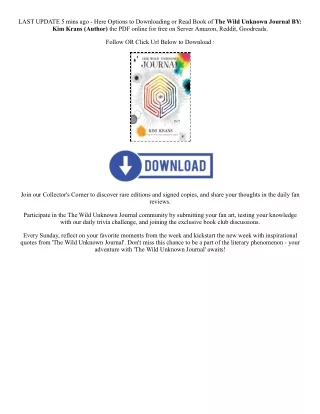 [PDF EPUB] Download The Wild Unknown Journal By  Kim Krans (Author)  Full Episod