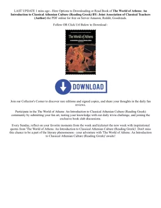 [download pdf] The World of Athens: An Introduction to Classical Athenian Cultur