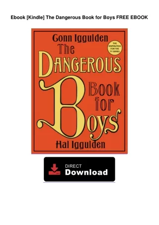 Ebook [Kindle]  The Dangerous Book for Boys FREE EBOOK