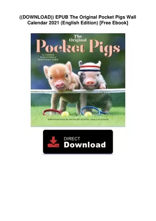 ((DOWNLOAD)) EPUB  The Original Pocket Pigs Wall Calendar 2021 (English