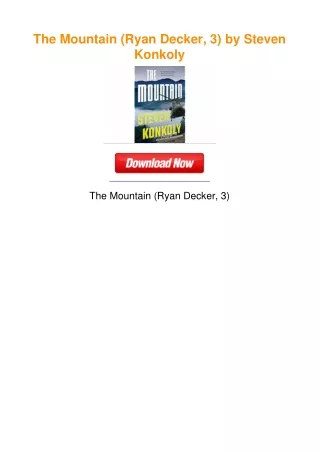 The Mountain (Ryan Decker, 3) by Steven Konkoly