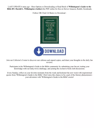 [Pdf/ePub] Willmington's Guide to the Bible By  Harold L. Willmington (Author)