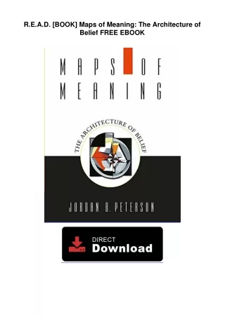 R.E.A.D. [BOOK] Maps of Meaning: The Architecture of Belief FREE EBOOK