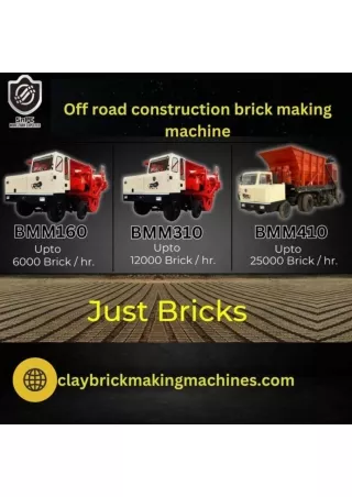 Off road construction brick making machine.