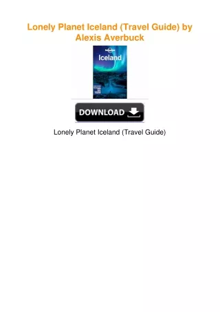 Lonely Planet Iceland (Travel Guide) by Alexis Averbuck
