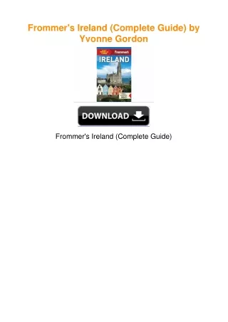 Frommer's Ireland (Complete Guide) by Yvonne Gordon