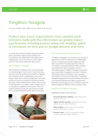 Unlock Efficiency with ThingWorx Manufacturing Apps