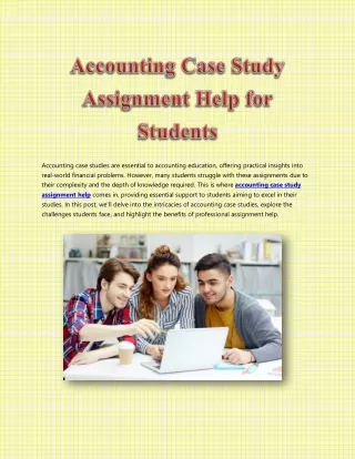 Accounting Case Study Assignment Help