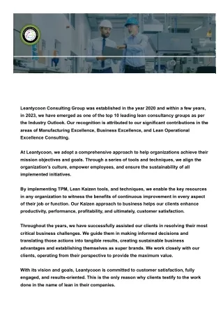 Best Lean Consulting Company in Chandigarh (India) | Kiazen