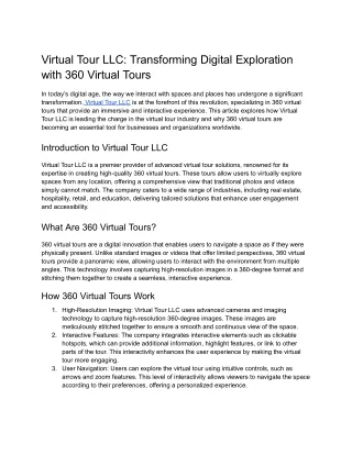 Virtual Tour LLC