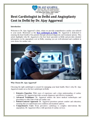 Best Cardiologist in Delhi: Your Heart Health Partner