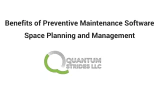 Preventive Maintenance Software-Space Planning and Management