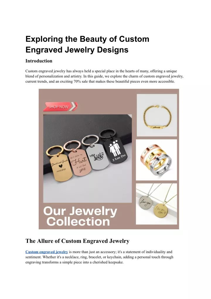 exploring the beauty of custom engraved jewelry