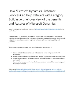 how microsoft dynamics customer services can help