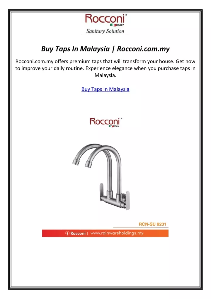 buy taps in malaysia rocconi com my