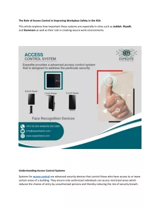 the role of access control in improving workplace