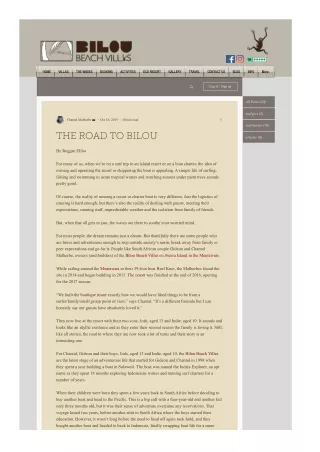 THE ROAD TO BILOU