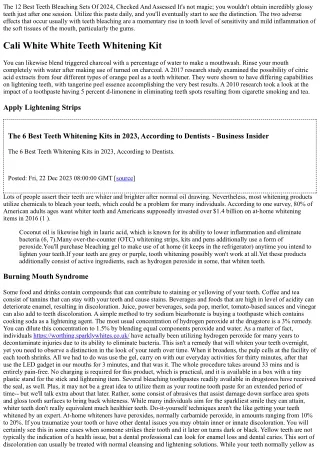 8 Various Teeth-whitening Methods Compared