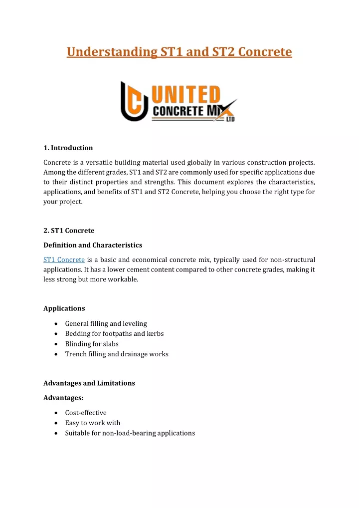 understanding st1 and st2 concrete