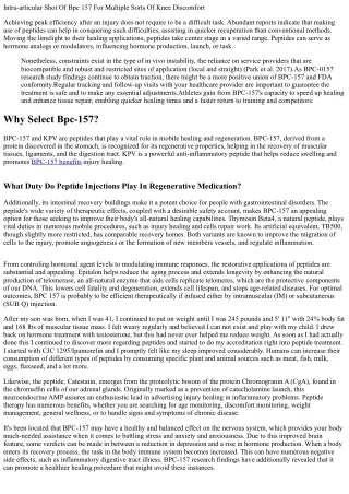 intra articular shot of bpc 157 for multiple