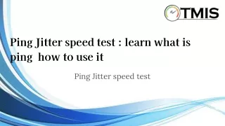 Ping Jitter speed test _ learn what is ping  how to use it