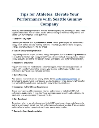 tips for athletes elevate your performance with