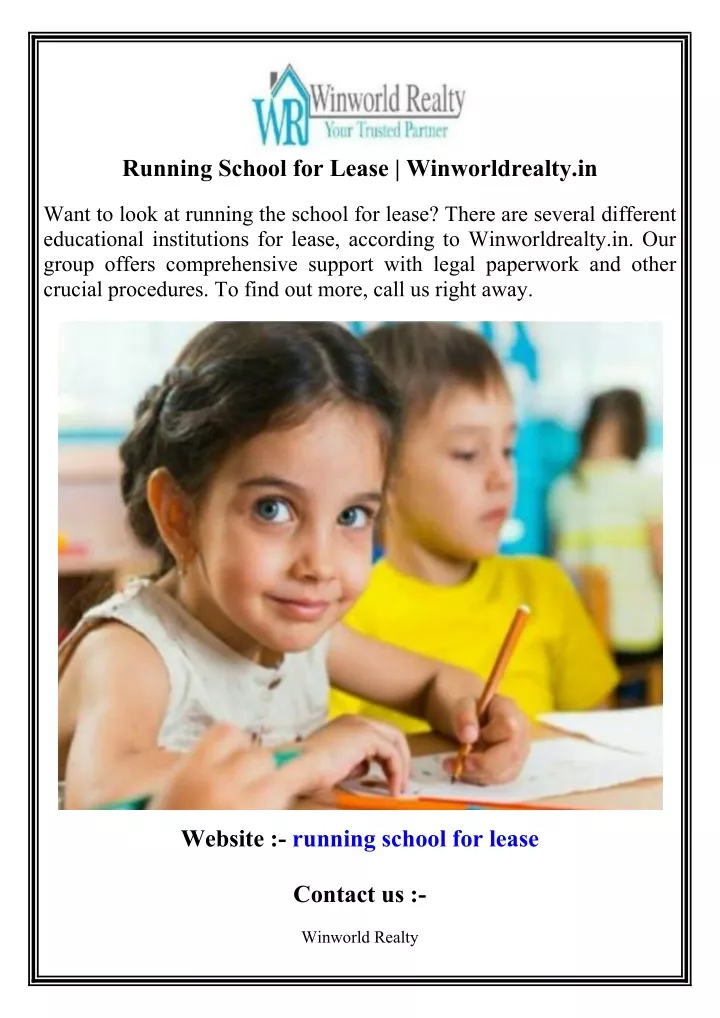 running school for lease winworldrealty in