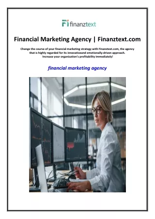 Financial Marketing Agency | Finanztext.com