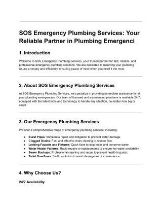 Untitled document (3)SOS Emergency Plumbing Services: Your Reliable Partner in P