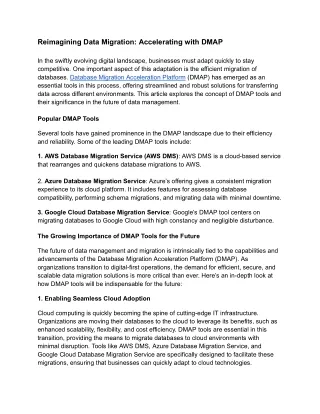 Reimagining Data Migration_ Accelerating with DMAP