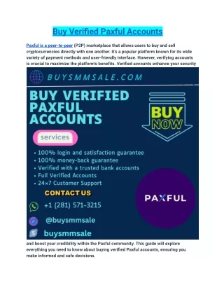 Buy Verified Paxful Accounts