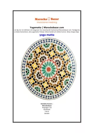 Yogamatta  Marockobazar.com