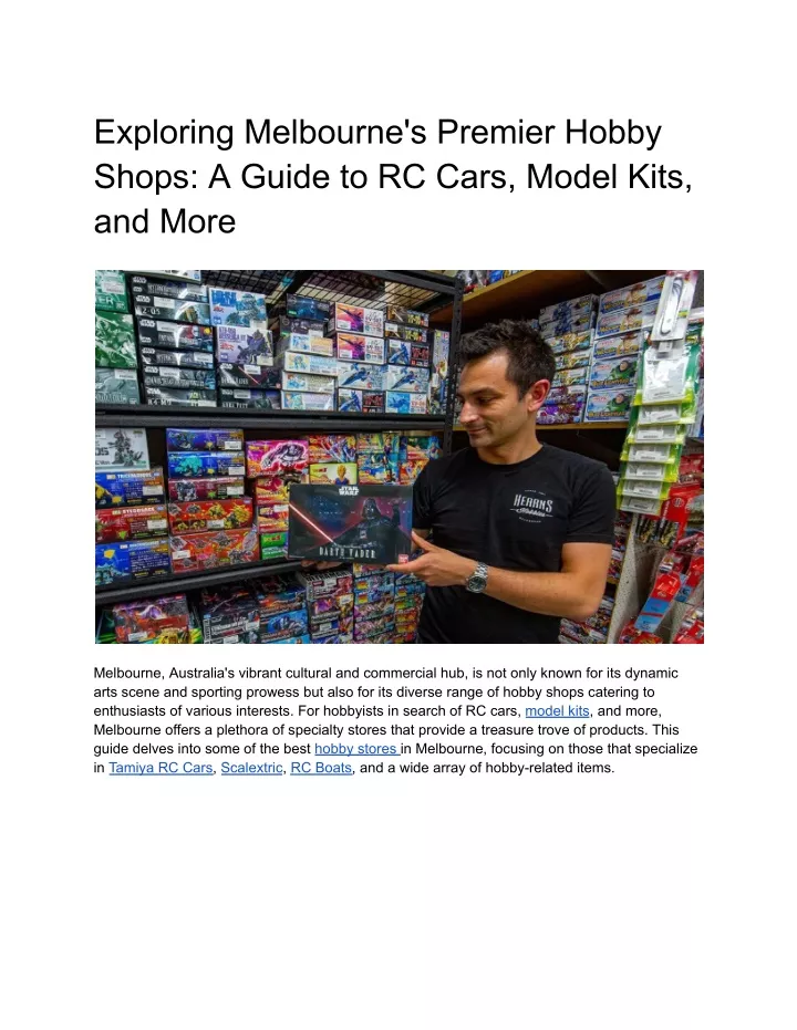 exploring melbourne s premier hobby shops a guide